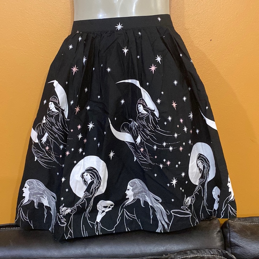 Black Friday Modcloth Witchy Halloween A Line Pleated Skirt NWT